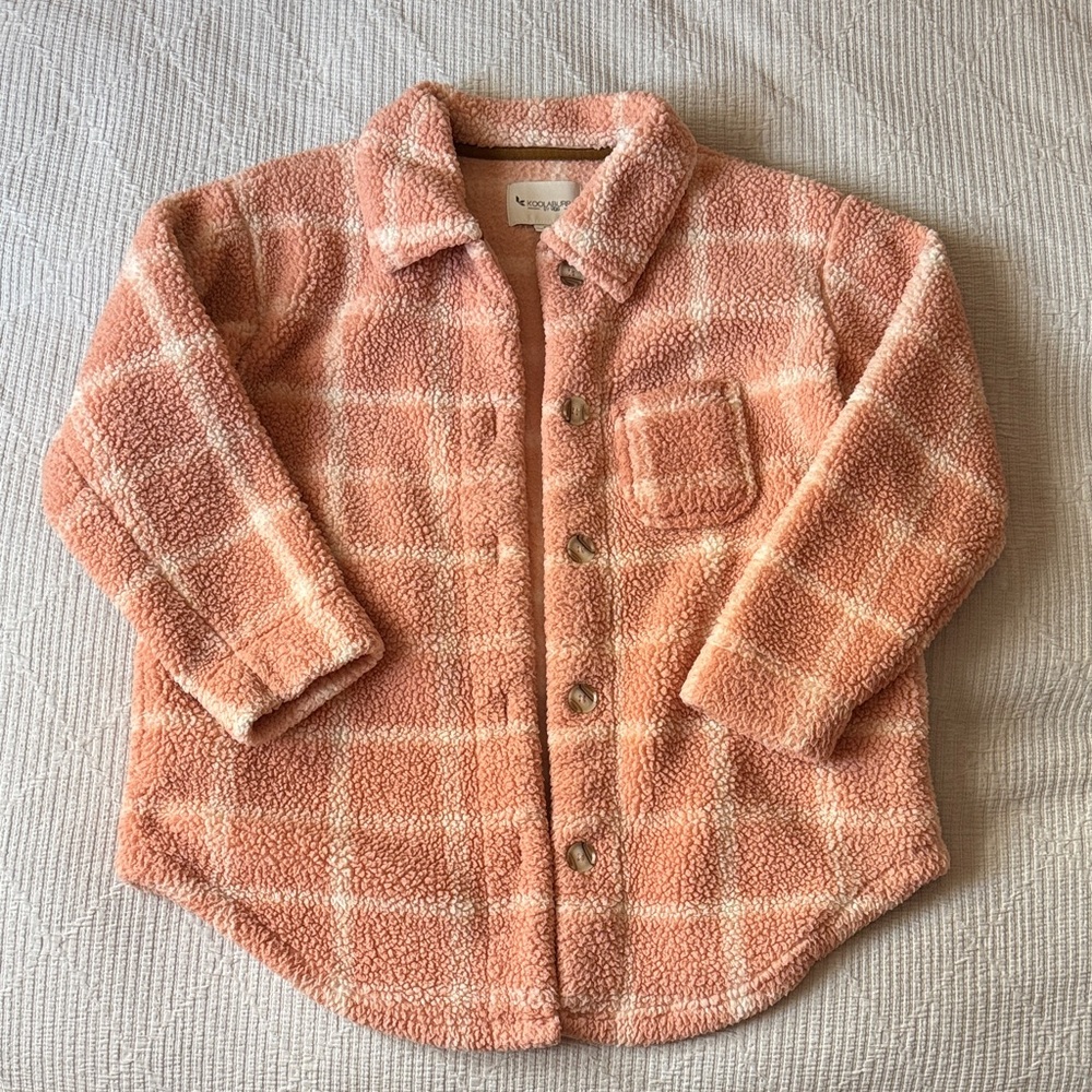 Koolaburra by UGG pink plaid sherpa shirt